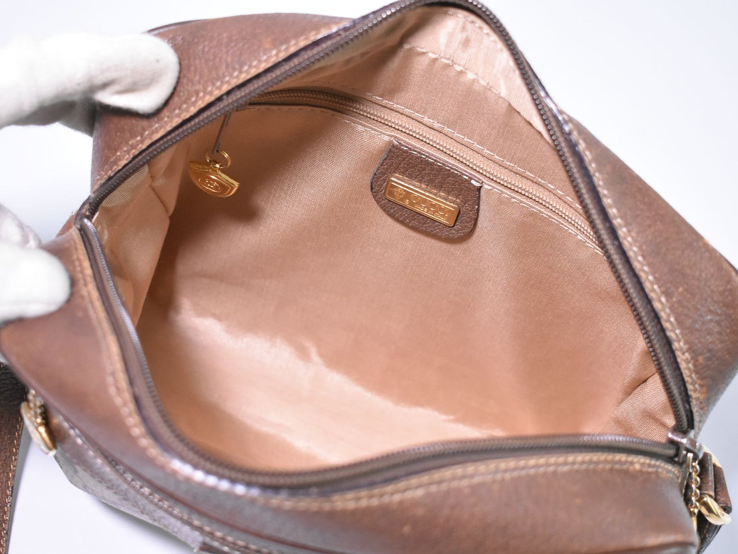 GUCCI オールドグッチ ショルダーバッグ ベージュ ブラウン