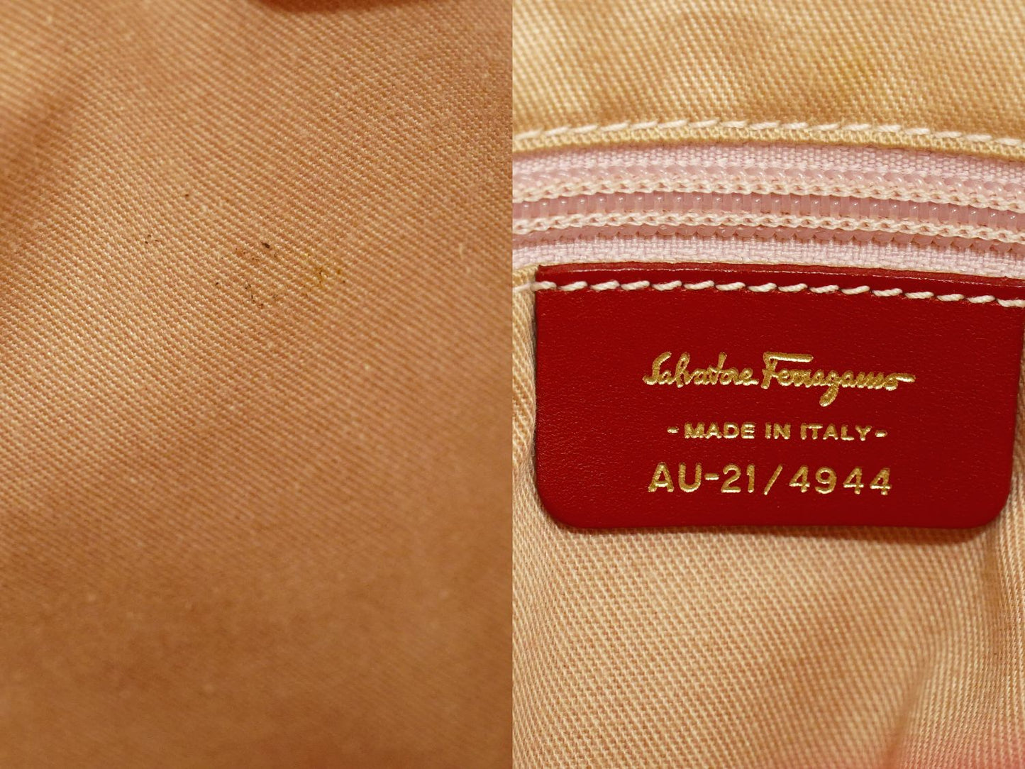 Salvatore Ferragamo ガンチーニ ショルダーバッグ レッド