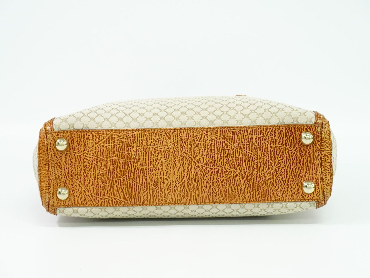 CELINE マカダム ショルダーバッグ ベージュ