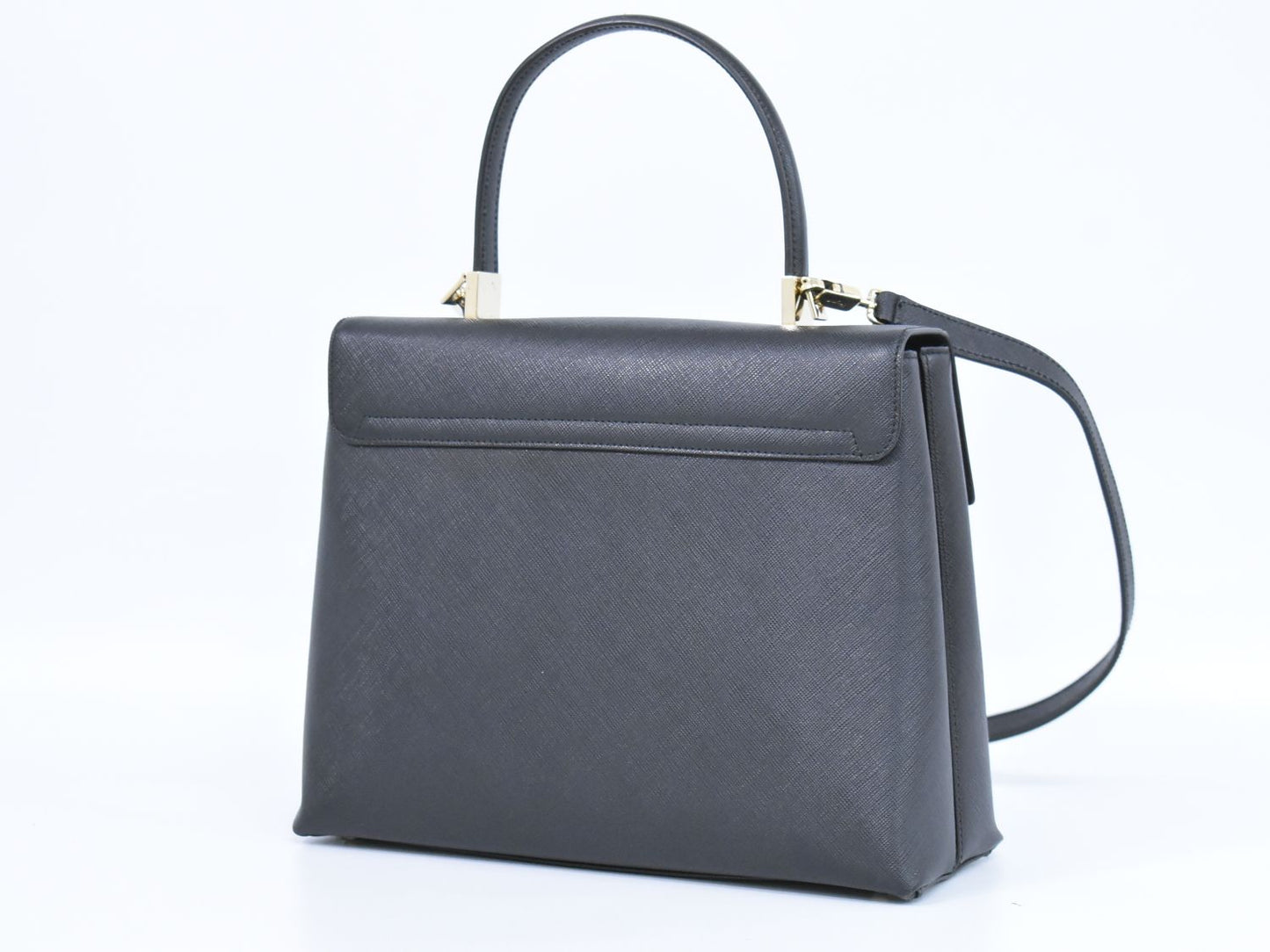 Salvatore Ferragamo ガンチーニ 2WAY ショルダーバッグ ブラック