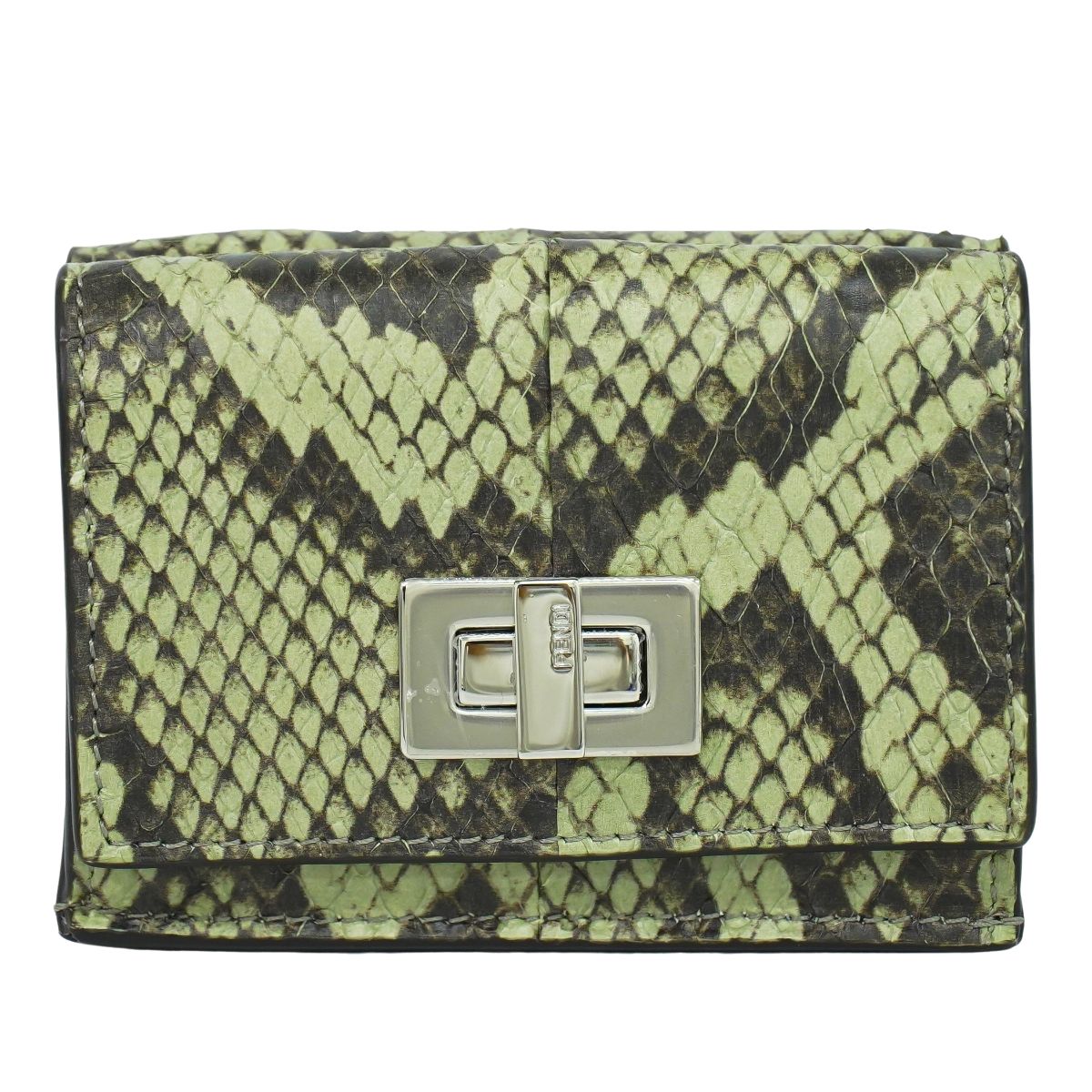 FENDI ピーカブー 折財布 グリーン系 ブラウン 8M0426
