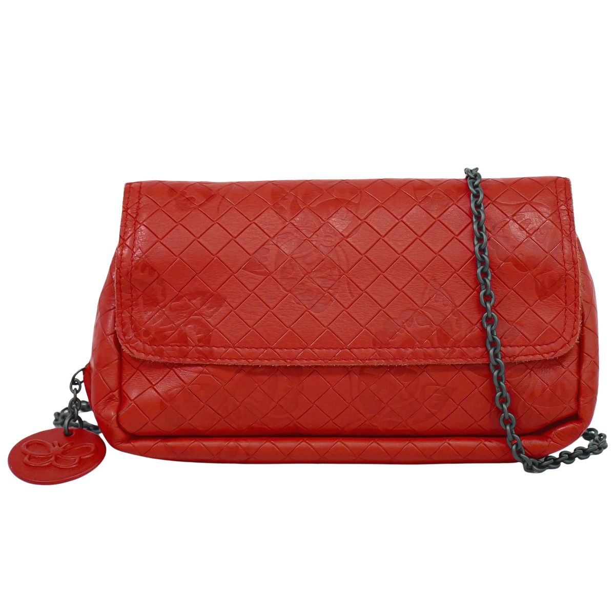 BOTTEGA VENETA バタフライ柄 ショルダーバッグ レッド