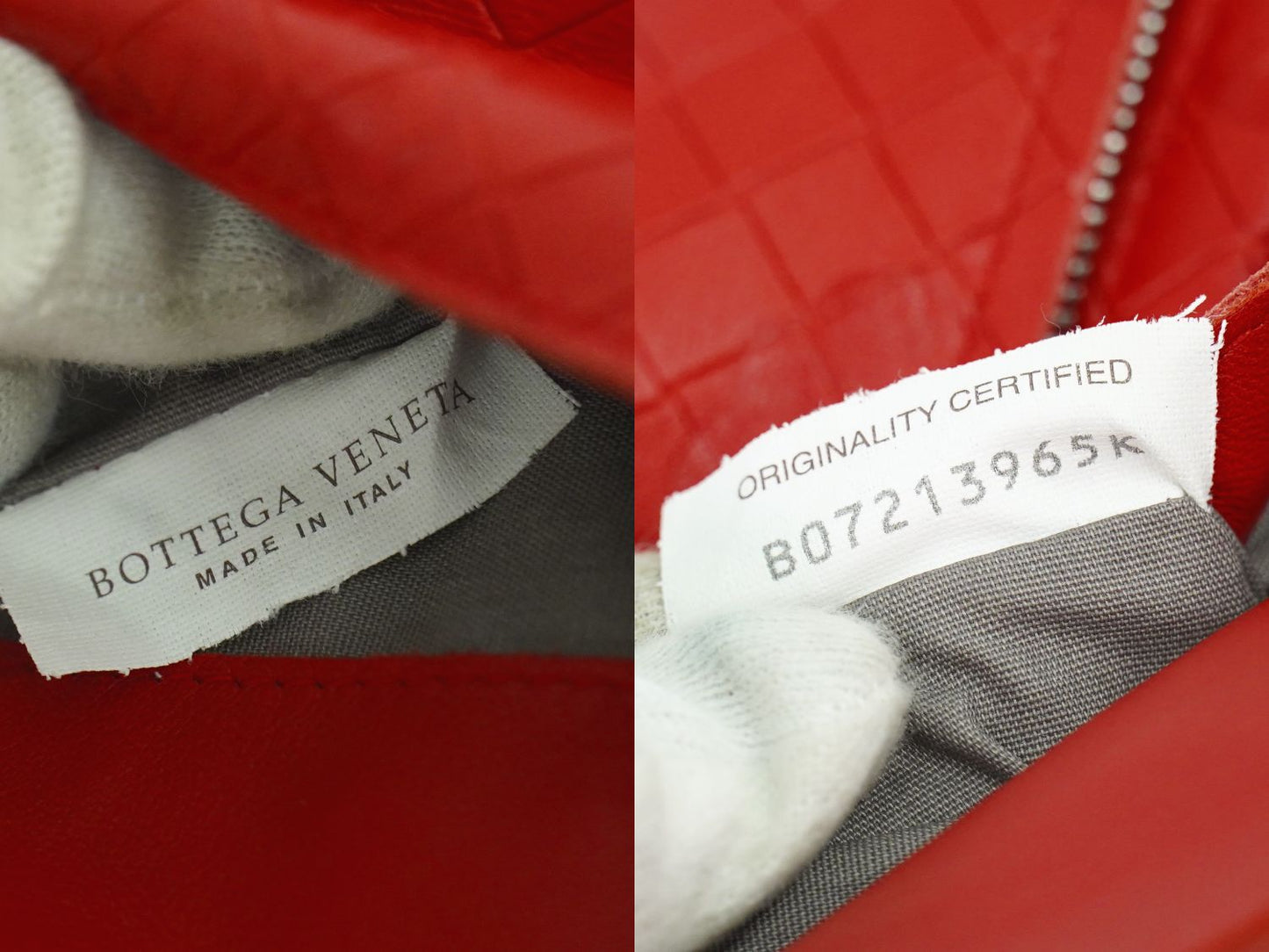 BOTTEGA VENETA バタフライ柄 ショルダーバッグ レッド