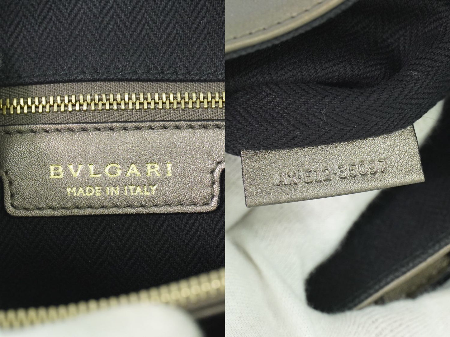 BVLGARI チャンドラ ショルダーバッグ メタリックグレー