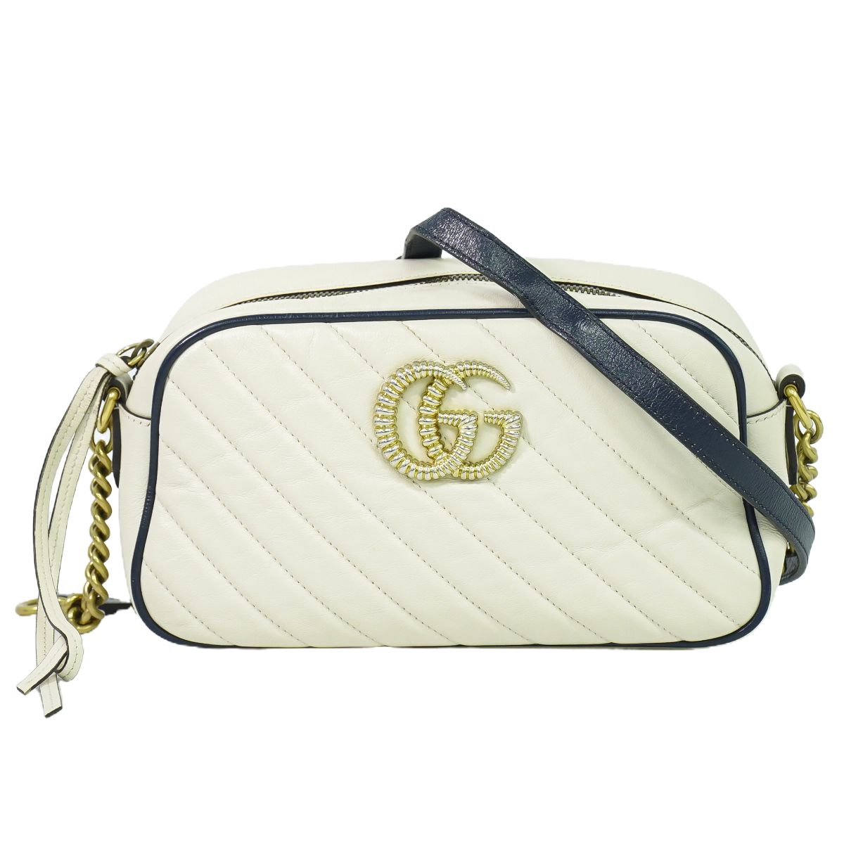 GUCCI GGマーモント ショルダーバッグ ホワイト 447632