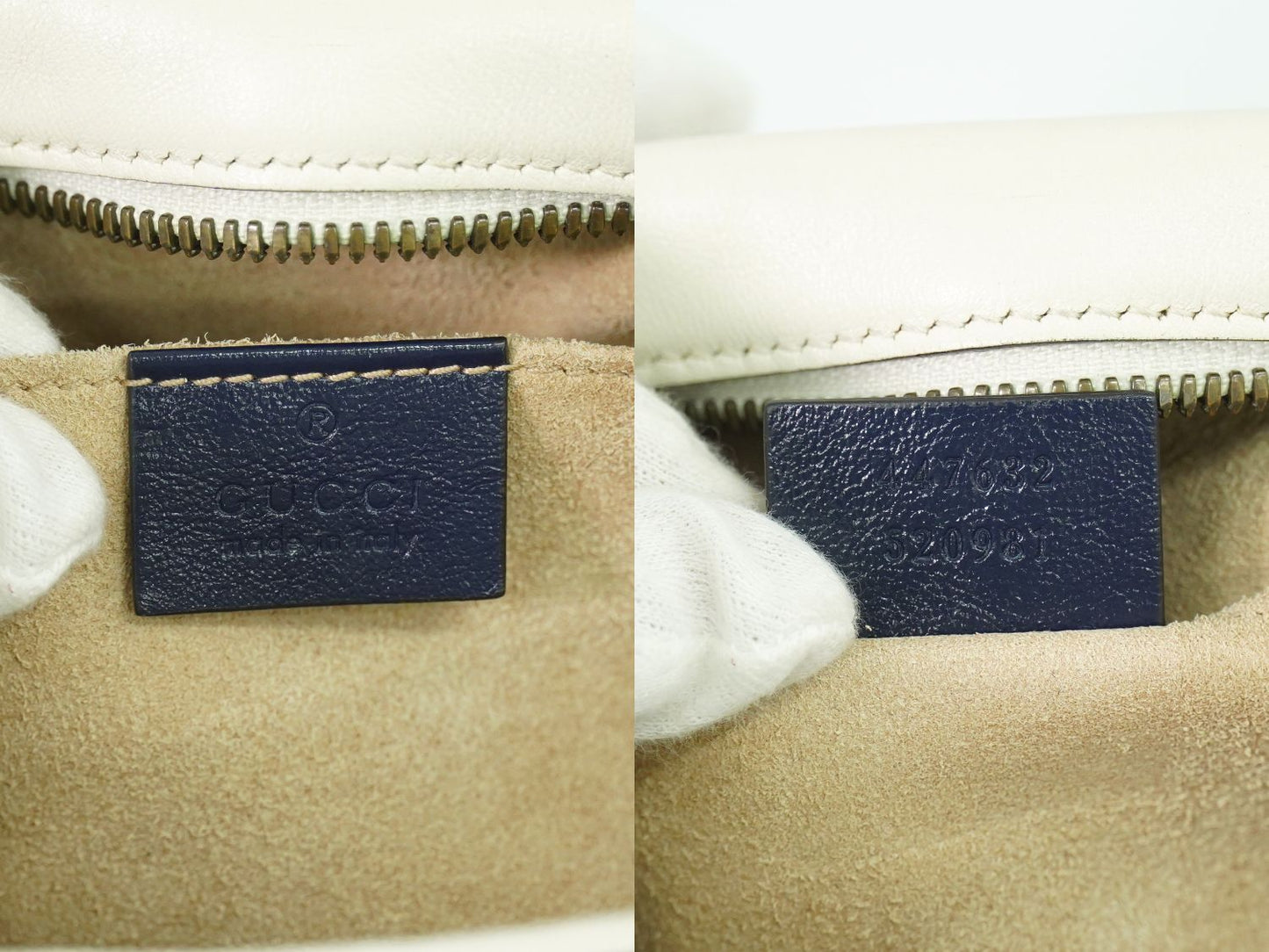 GUCCI GGマーモント ショルダーバッグ ホワイト 447632