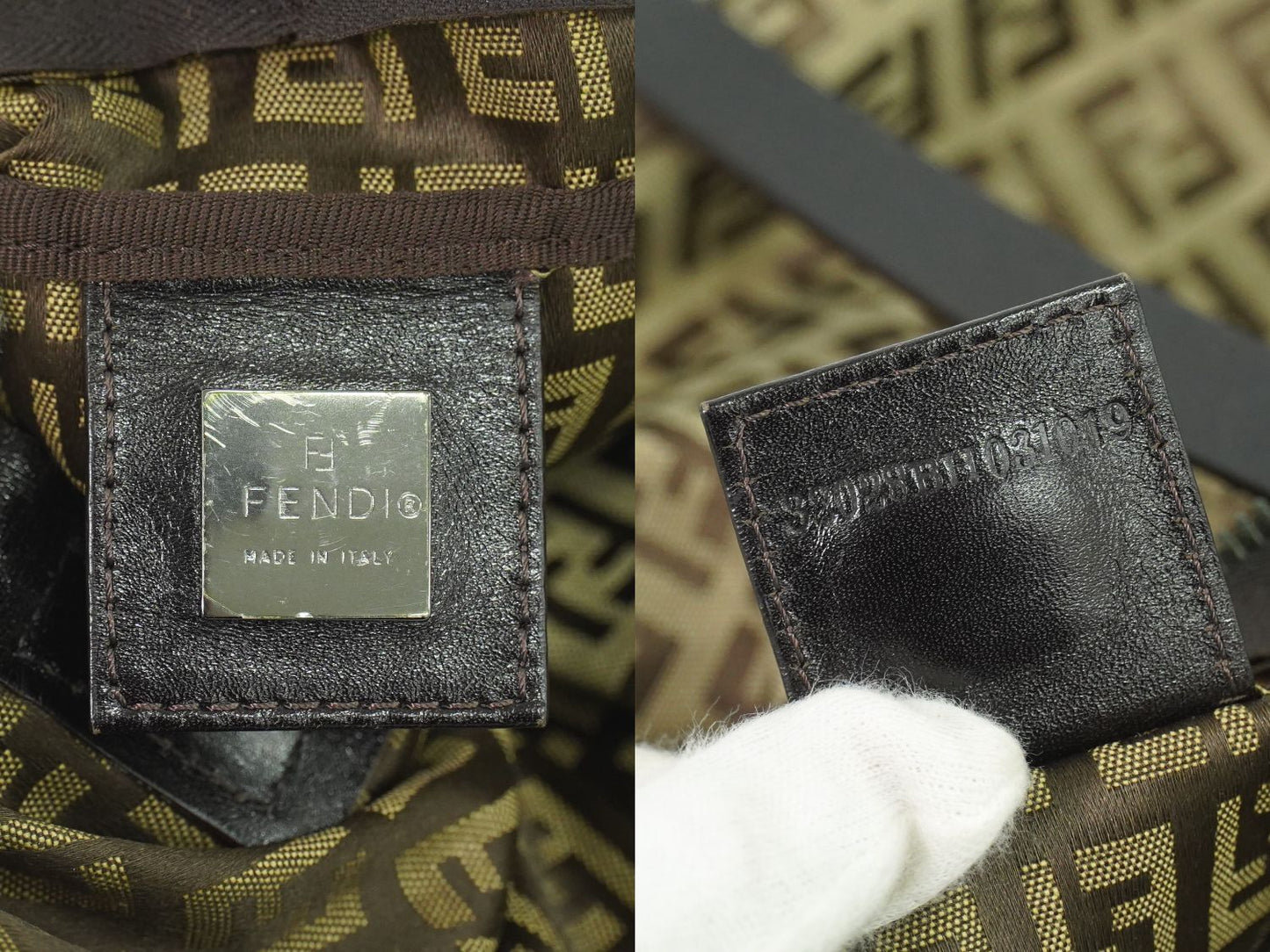 FENDI ズッキーノ ショルダーバッグ ベージュ 8BH031