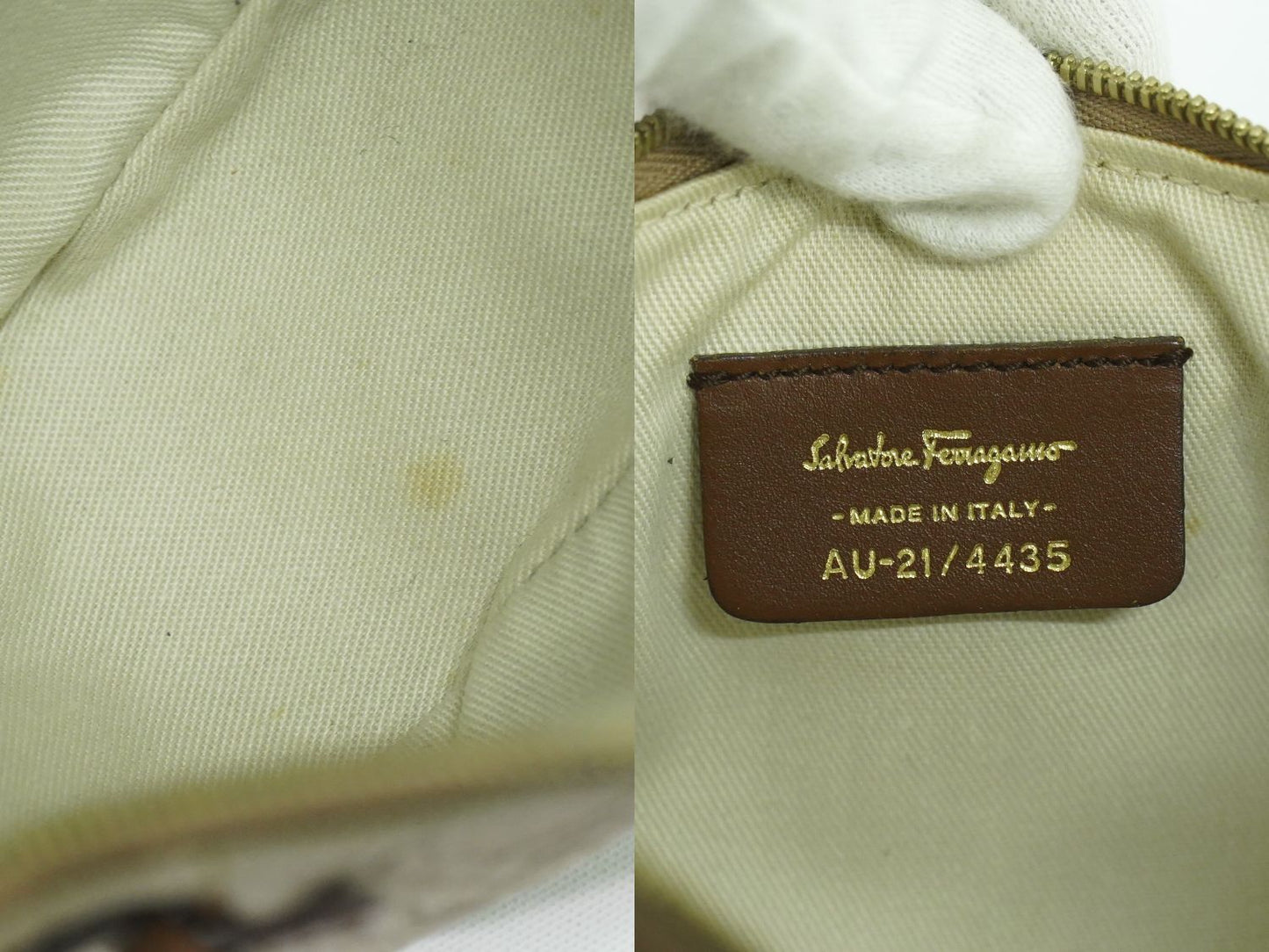 Salvatore Ferragamo アクセサリーポーチ ピンクベージュ