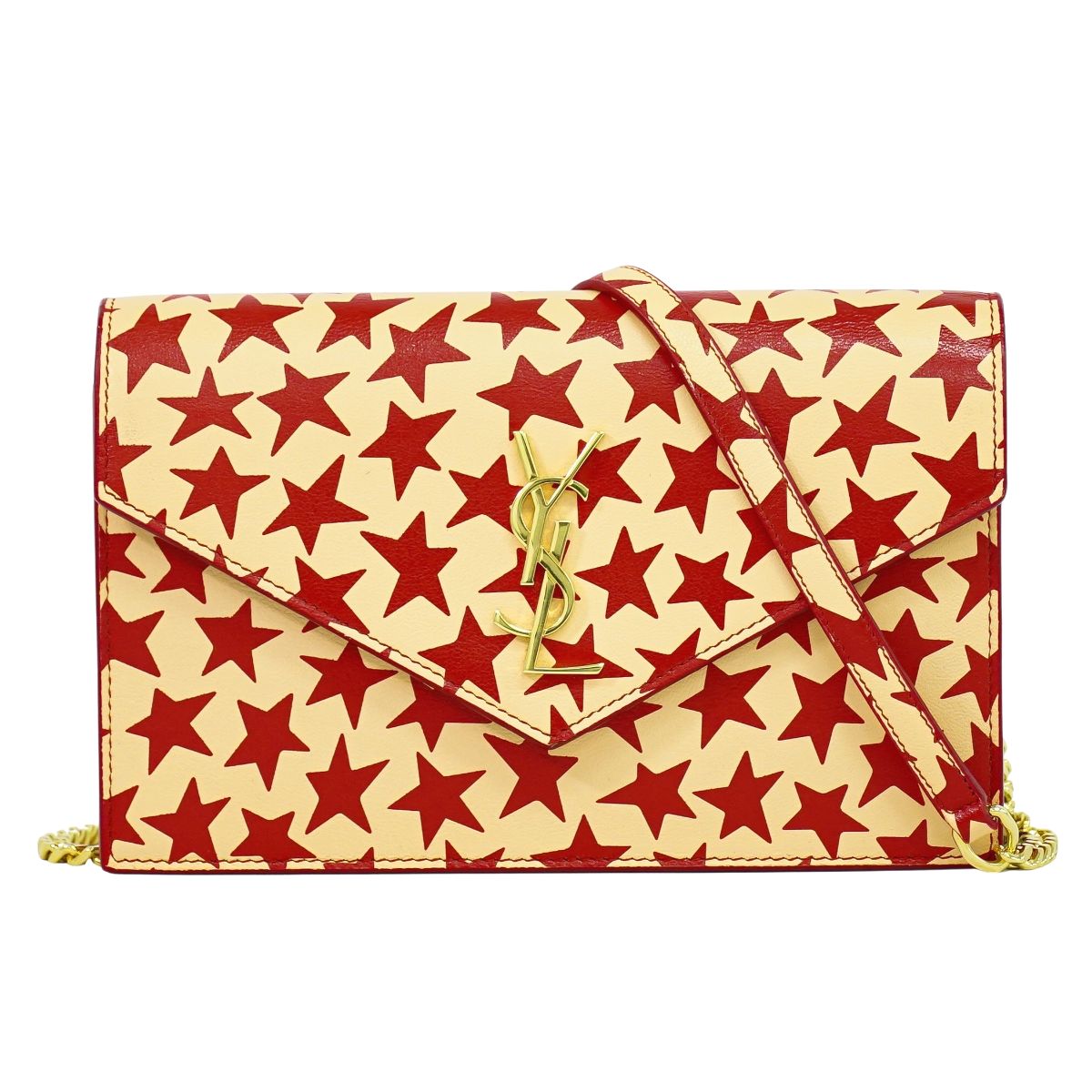 SAINT LAURENT ショルダーウォレット レッド