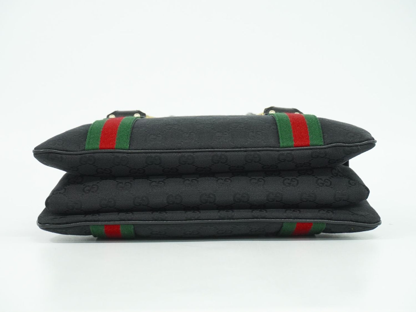 GUCCI メタルバンブー GGキャンバス ハンドバッグ ブラック 131324