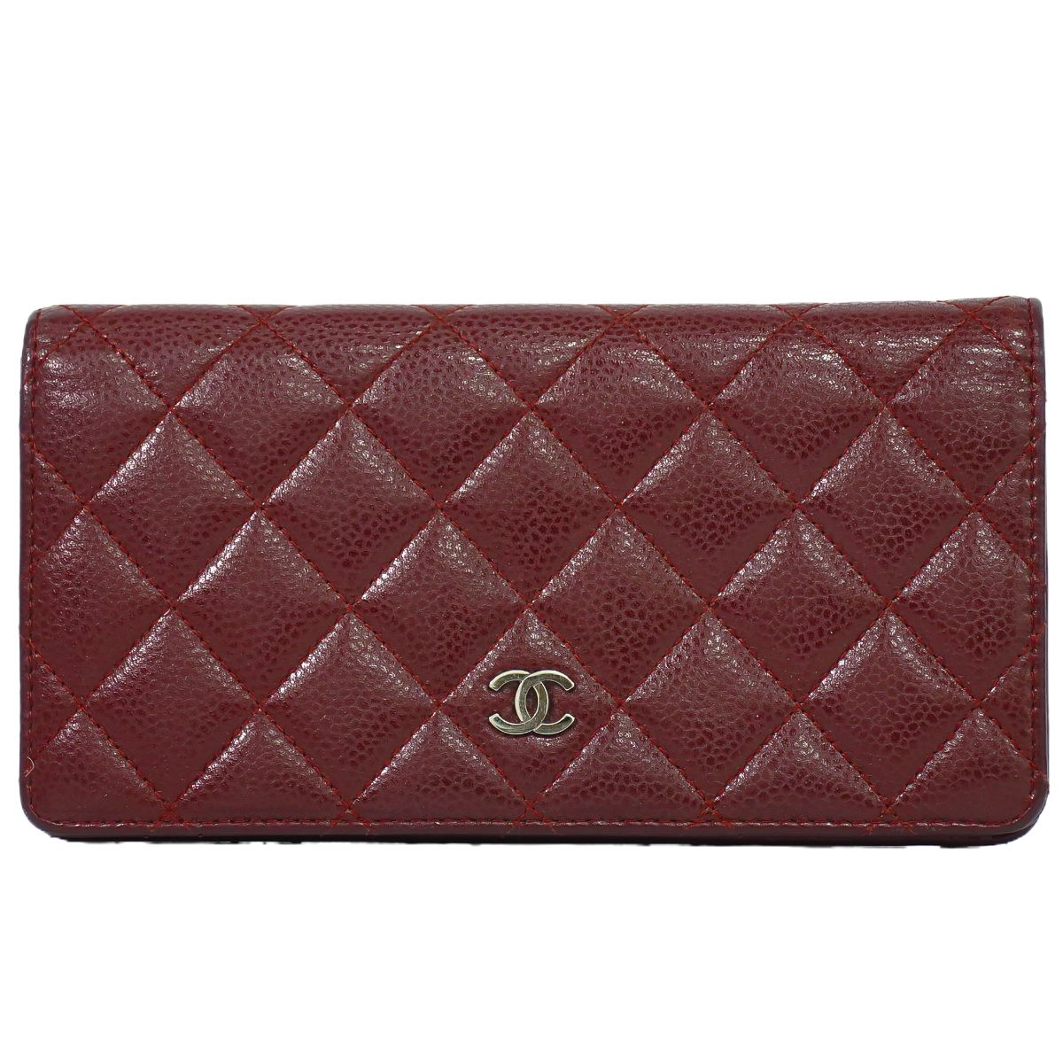 CHANEL ココマーク マトラッセ 長財布 ボルドー