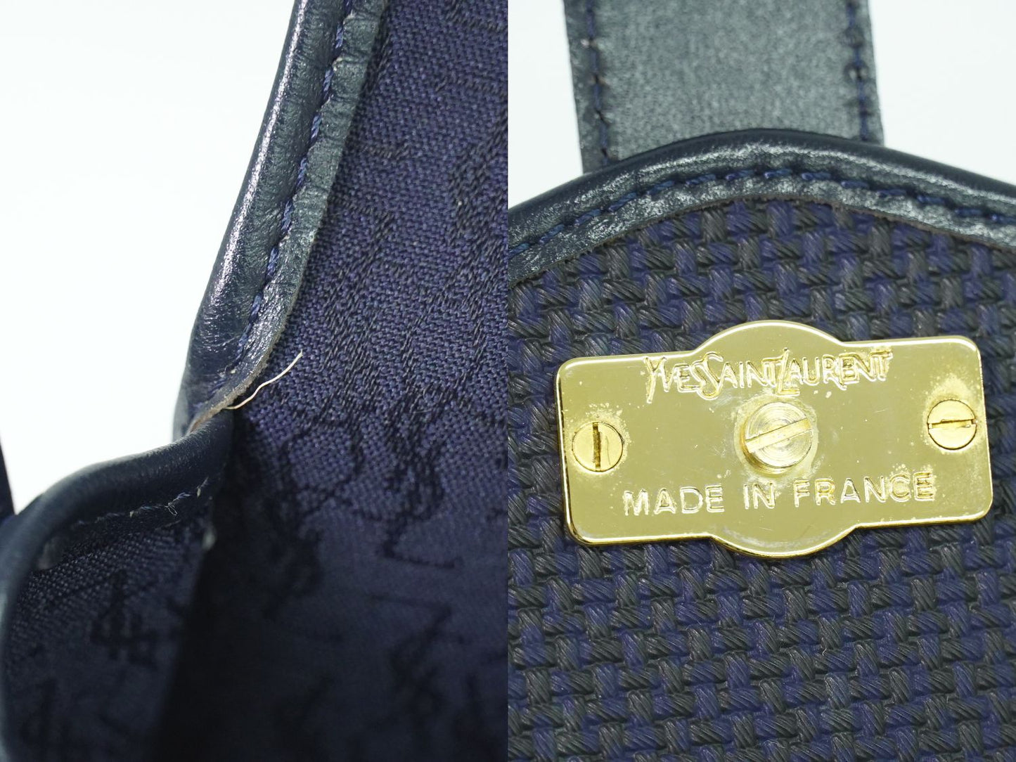 YVES SAINT LAURENT ショルダーバッグ ネイビー