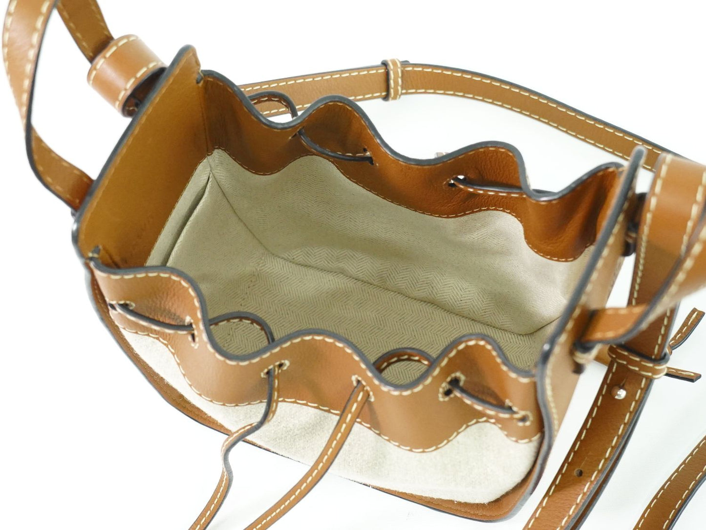 LOEWE ハンモック 2WAY ショルダーバッグ ベージュ ブラウン