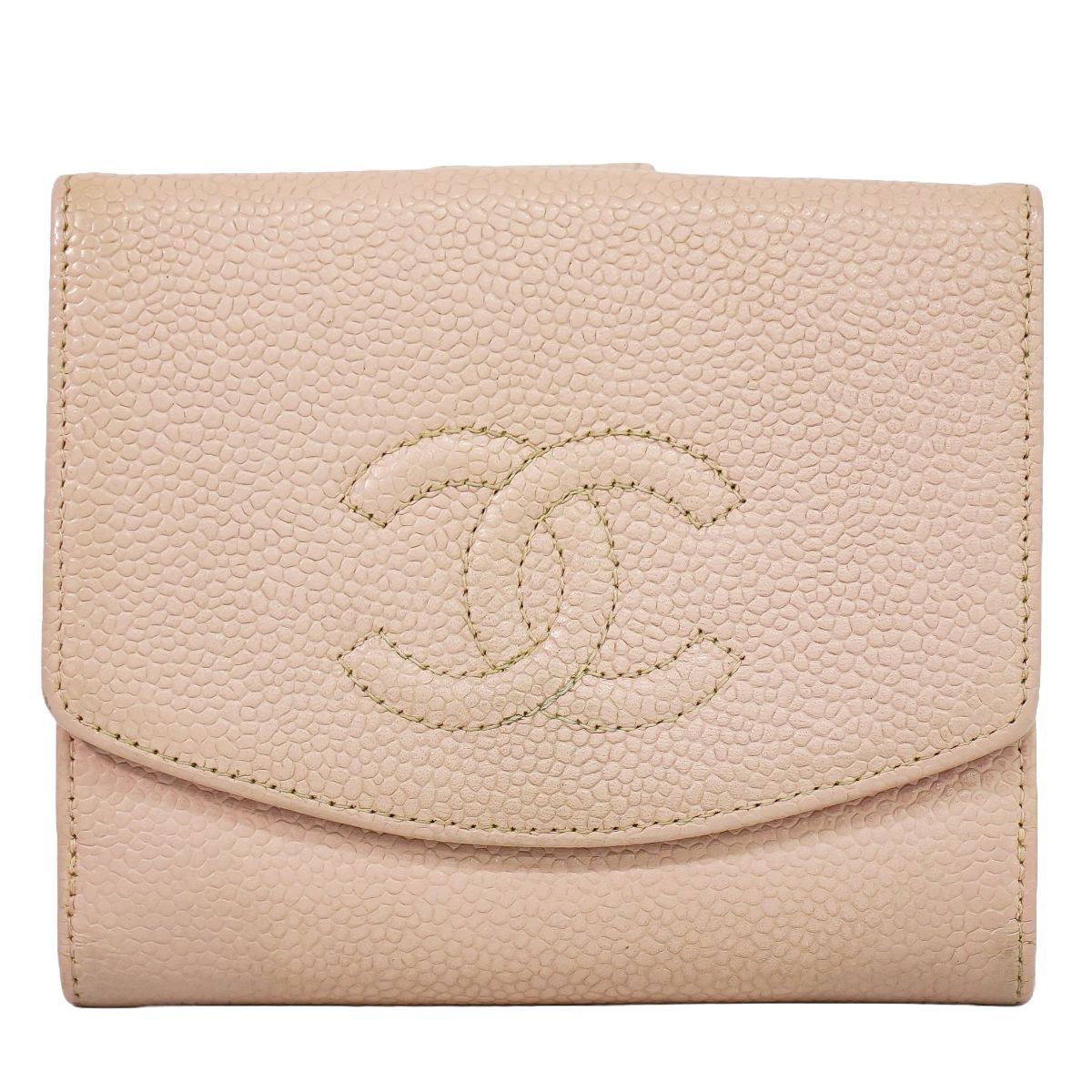CHANEL ココマーク 折財布 ピンク