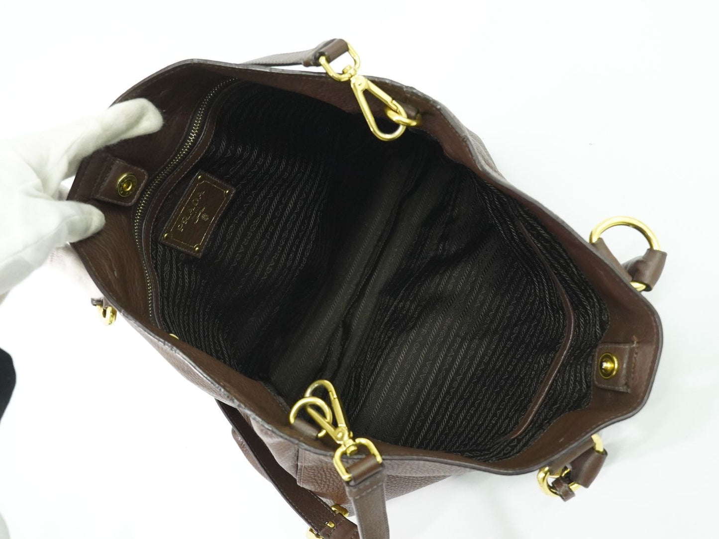 PRADA 2WAY ショルダーバッグ ブラウン