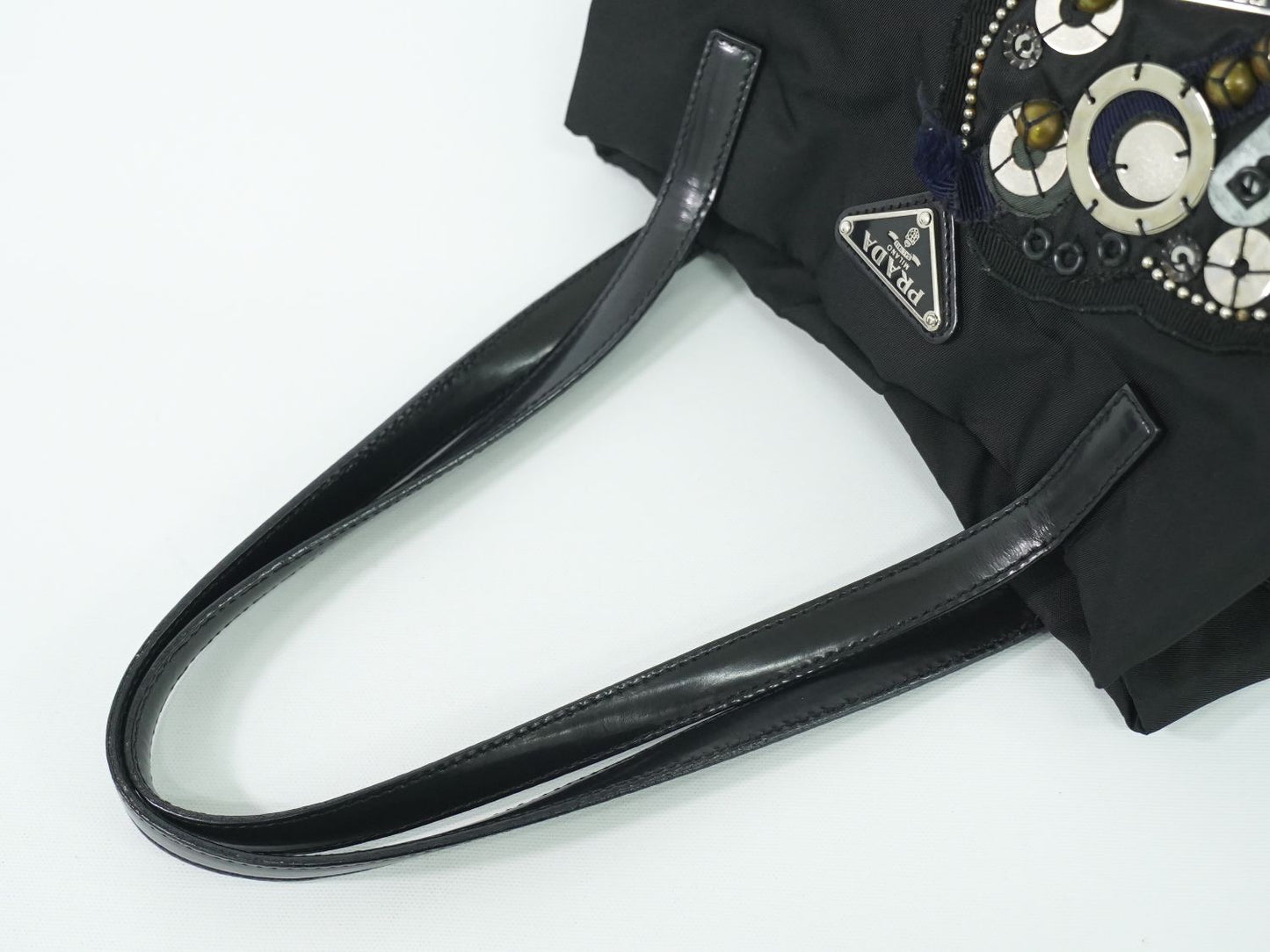 PRADA イブニング ハート トートバッグ ブラック