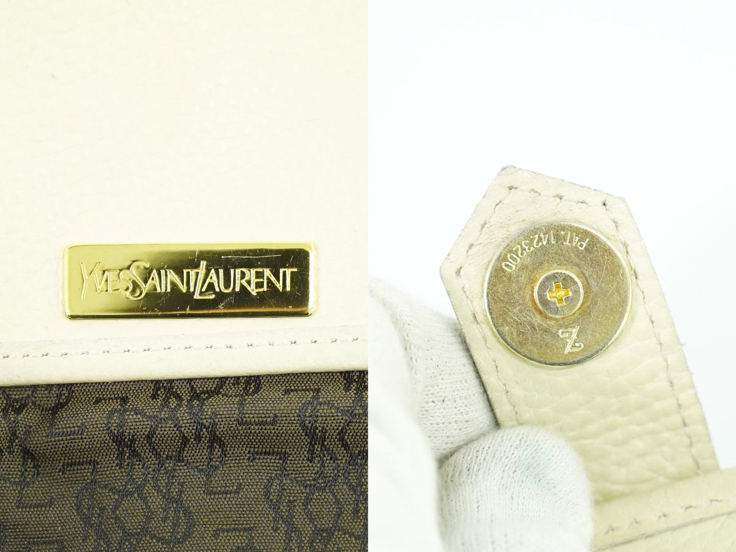 YVES SAINT LAURENT ショルダーバッグ クリーム