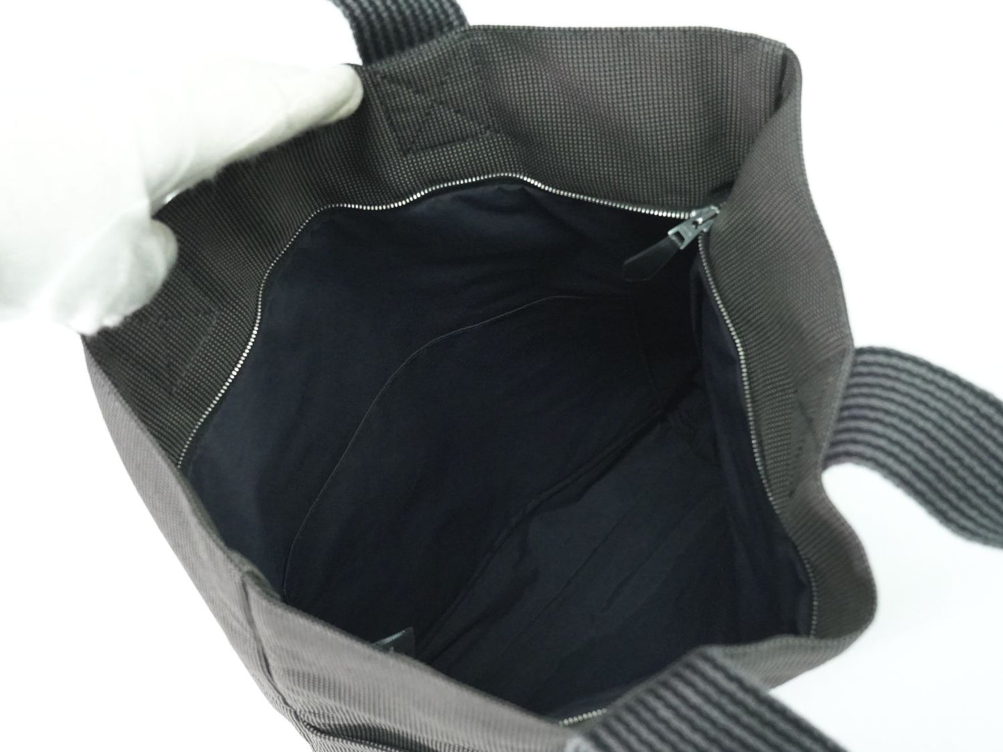 HERMES エールライン カバス トートバッグ グレー