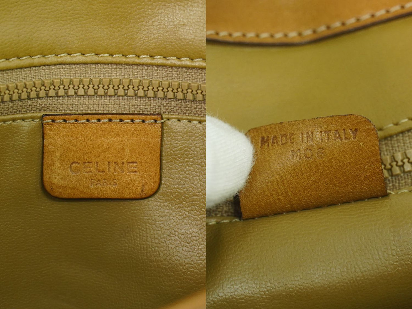 CELINE マカダム 2WAY ショルダーバッグ ベージュ