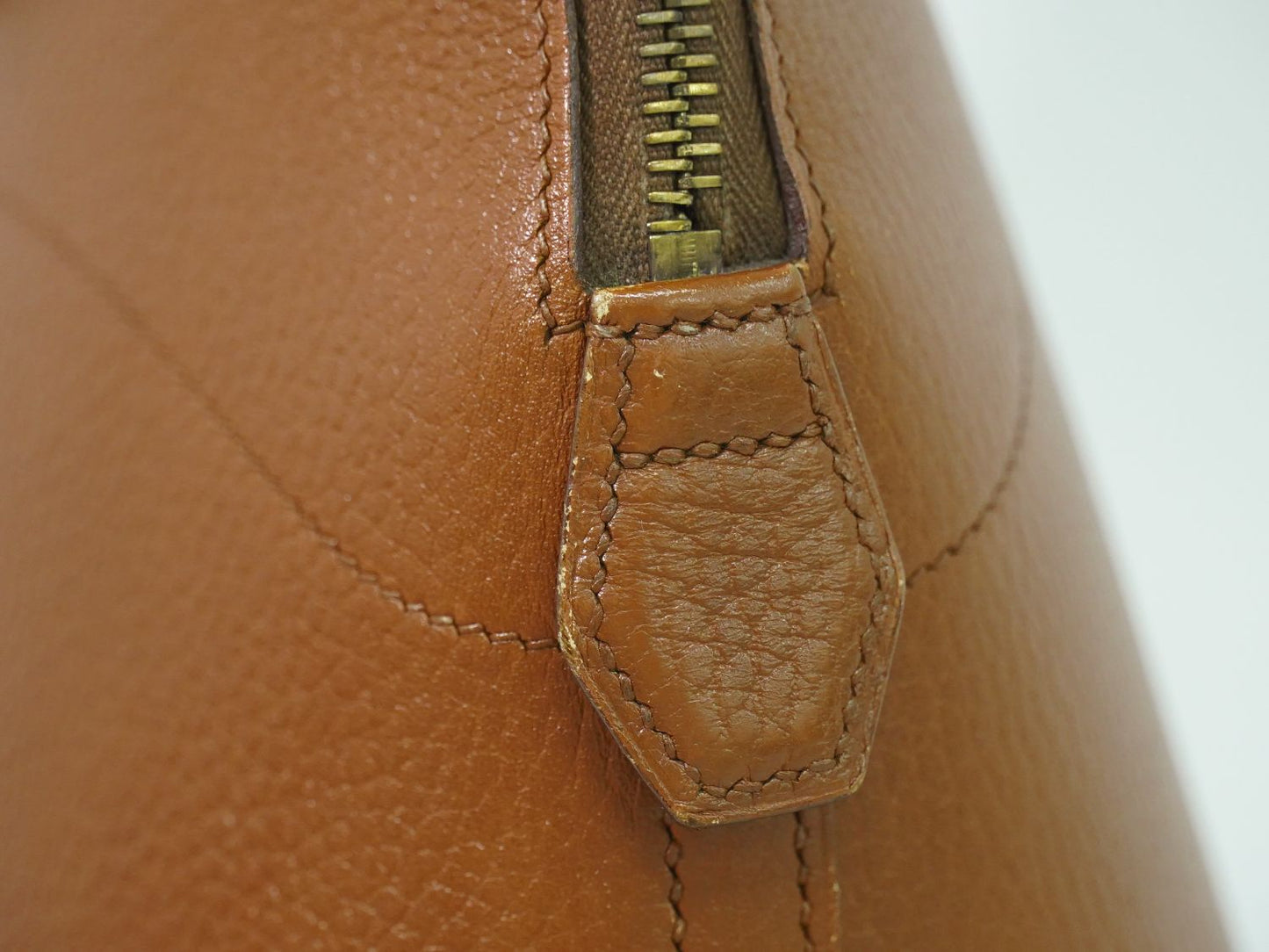 HERMES ボリード 35 ハンドバッグ 〇Z刻 ブラウン