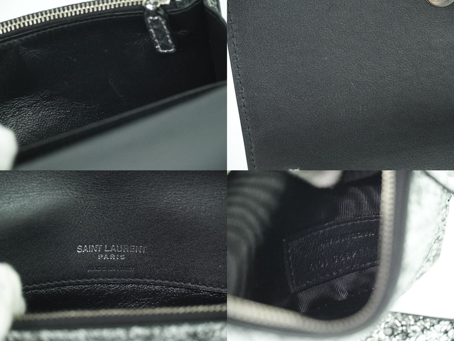 SAINT LAURENT カサンドラ ウエストポーチ シルバー