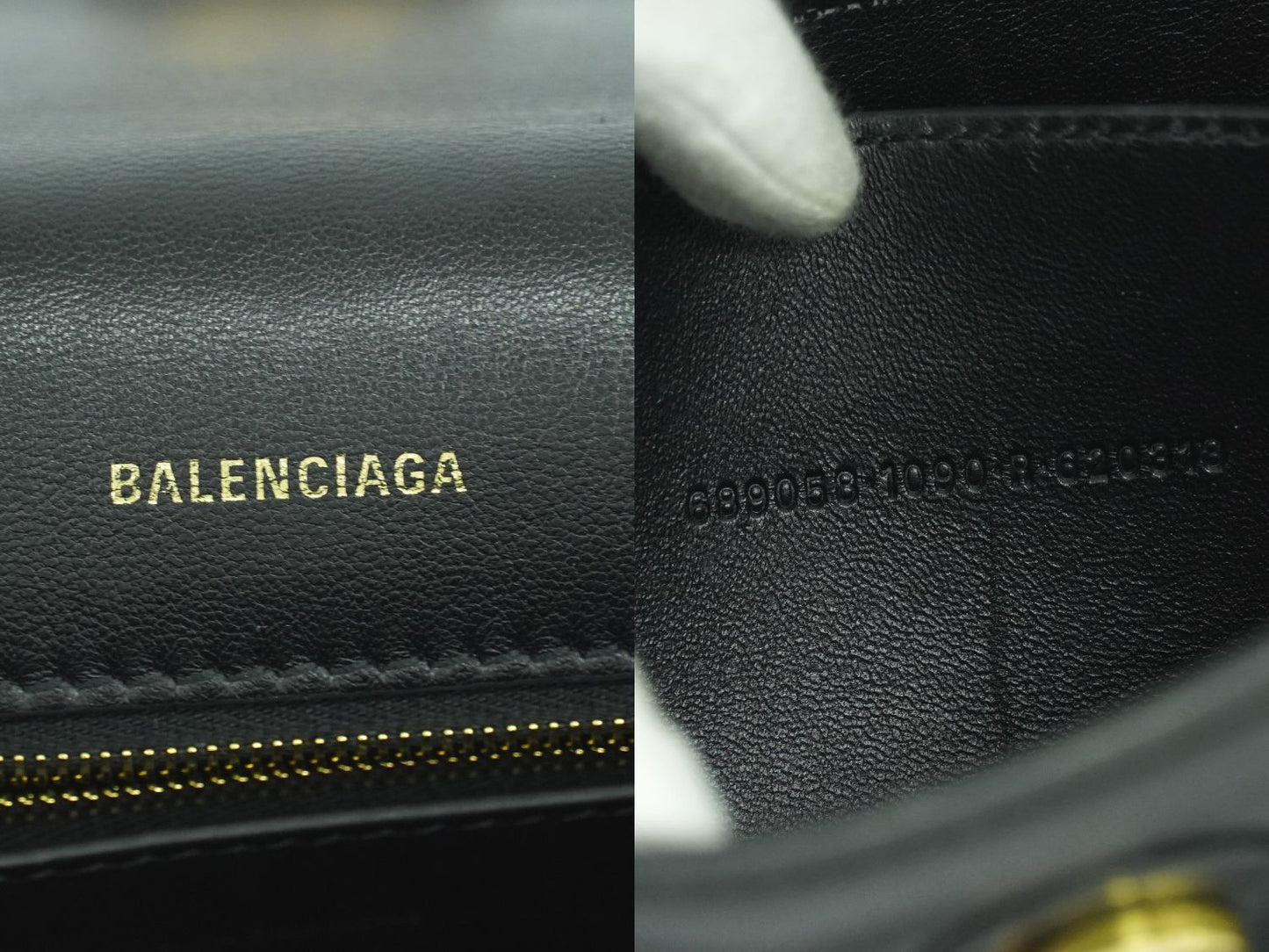 BALENCIAGA ダウンタウン ショルダーバッグ ブラック 689058