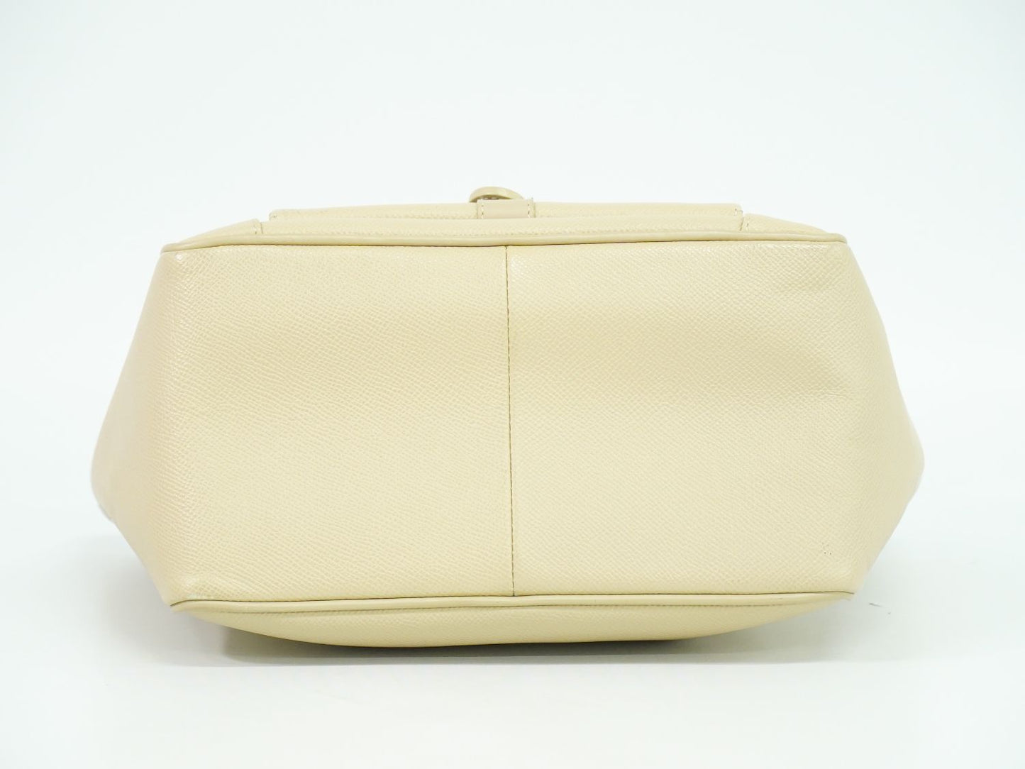 BVLGARI レザー ハンドバッグ ベージュ