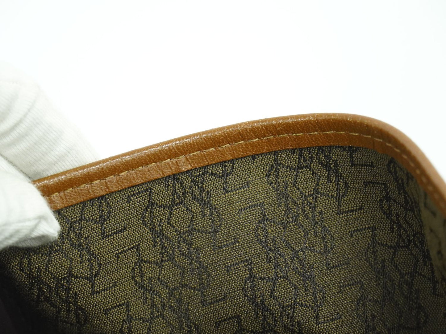 YVES SAINT LAURENT ショルダーバッグ グレー ブラウン