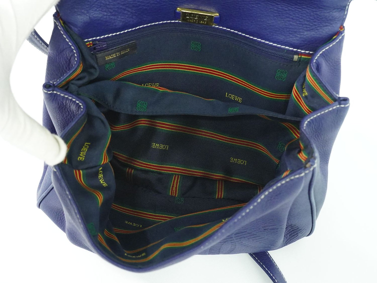 LOEWE アナグラム ショルダーバッグ ブルー
