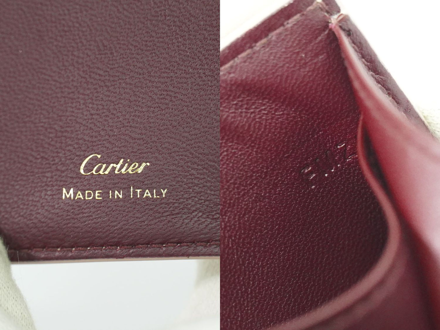 Cartier 折財布 ピンク