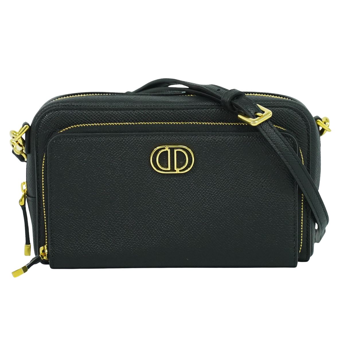 Christian Dior カロ ダブルポーチ ショルダーバッグ ブラック