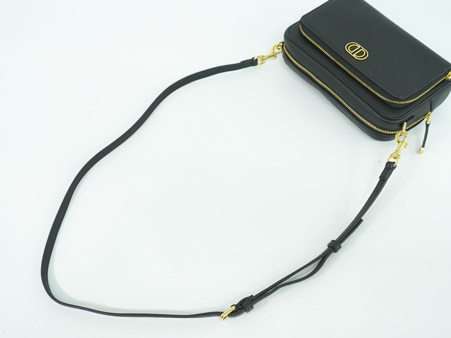 Christian Dior カロ ダブルポーチ ショルダーバッグ ブラック