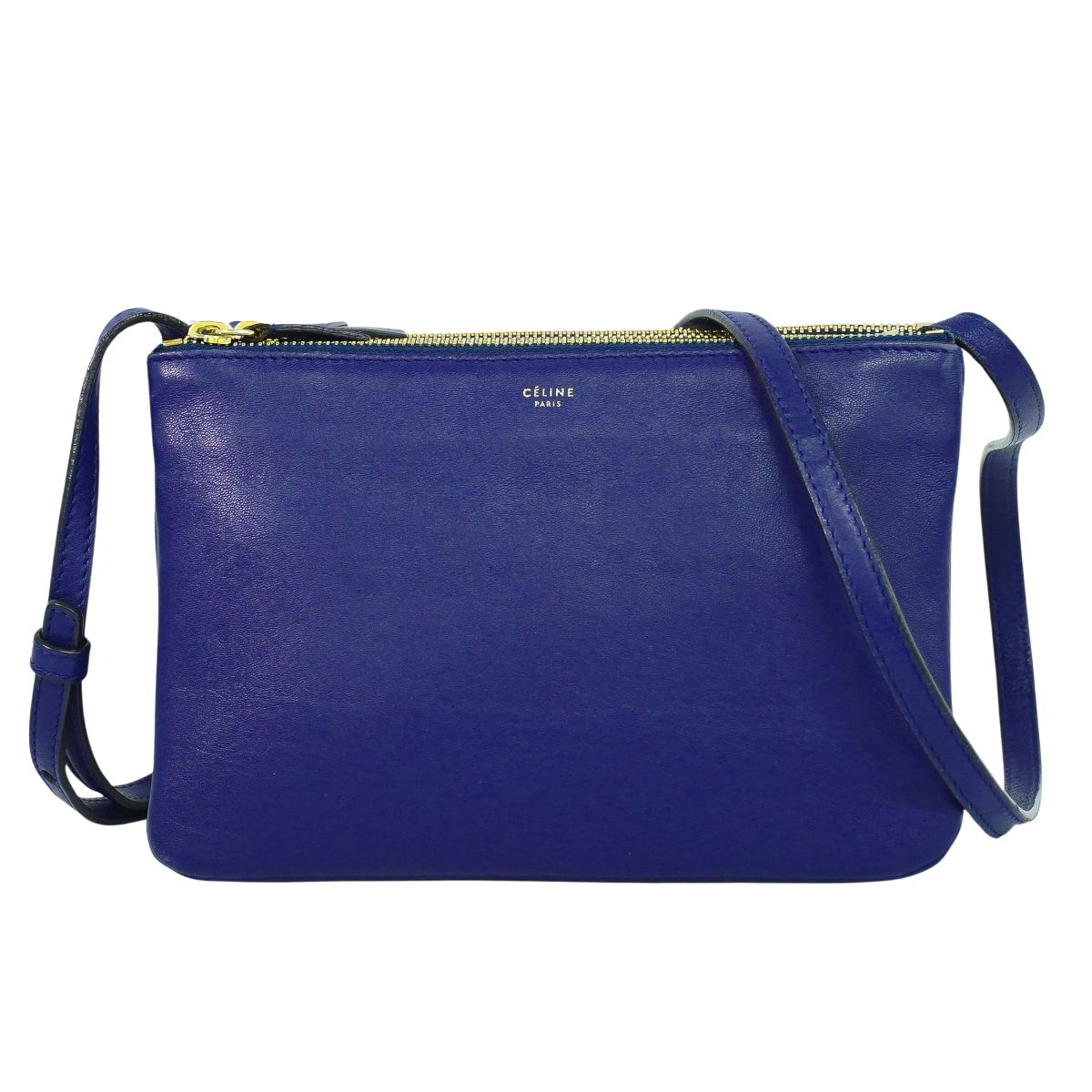 CELINE トリオ スモール ショルダーバッグ ブルー