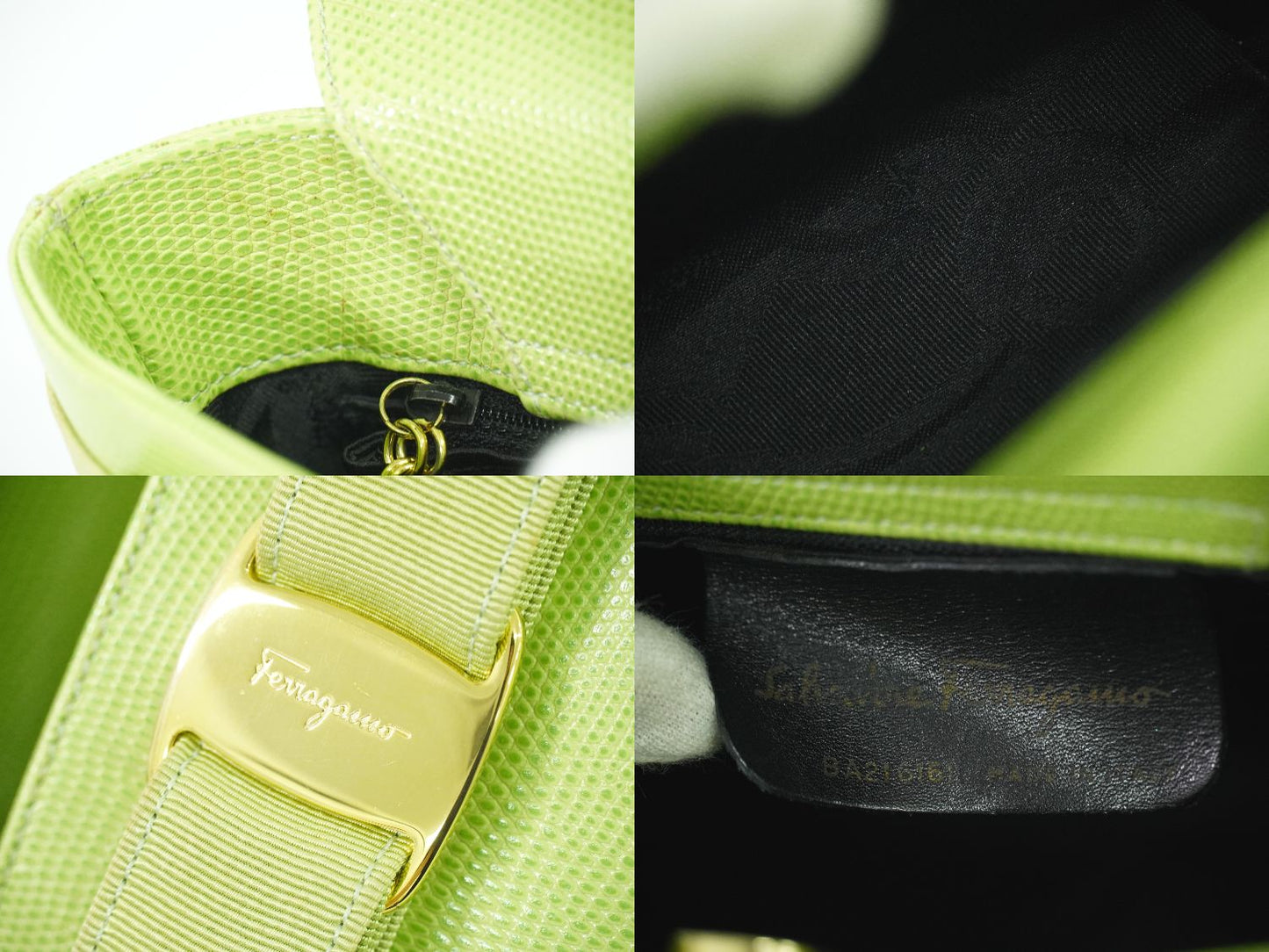 Salvatore Ferragamo ヴァラ ハンドバッグ ブラウン