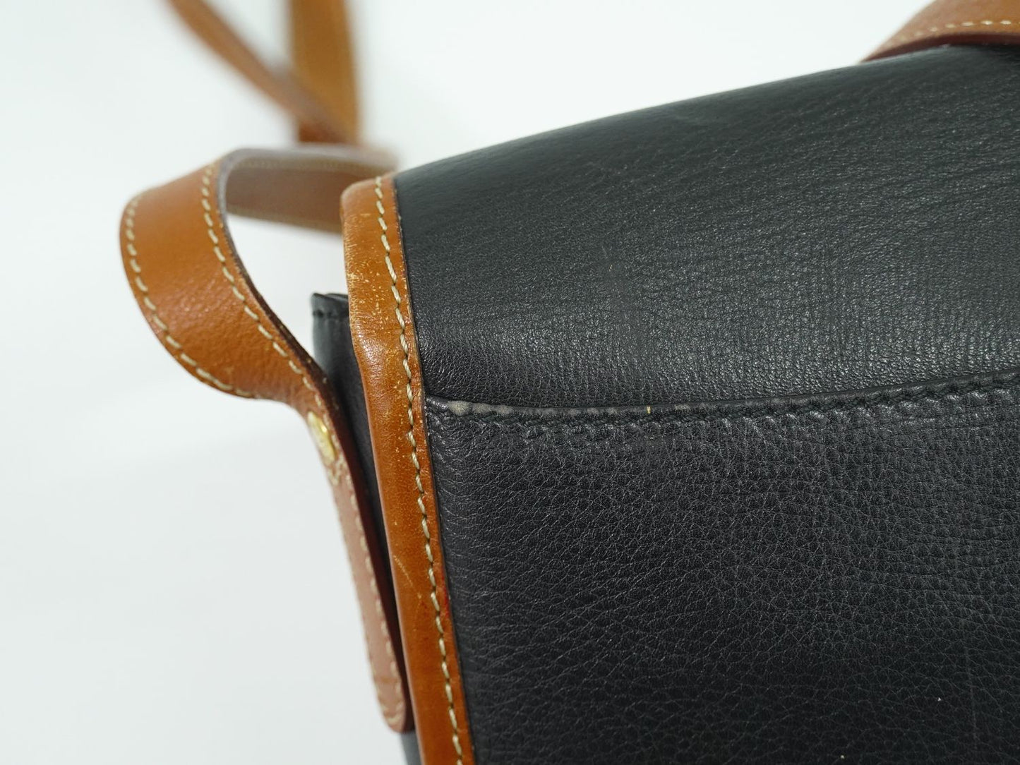 CELINE レザー ショルダーバッグ ブラック