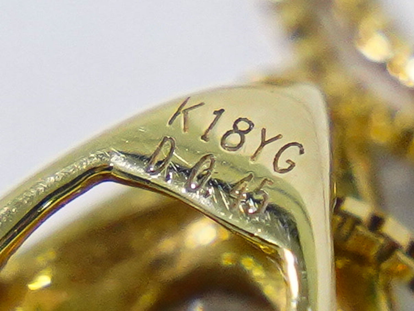ダイヤモンド 0.45ct K18 YG ネックレス イエローゴールド
