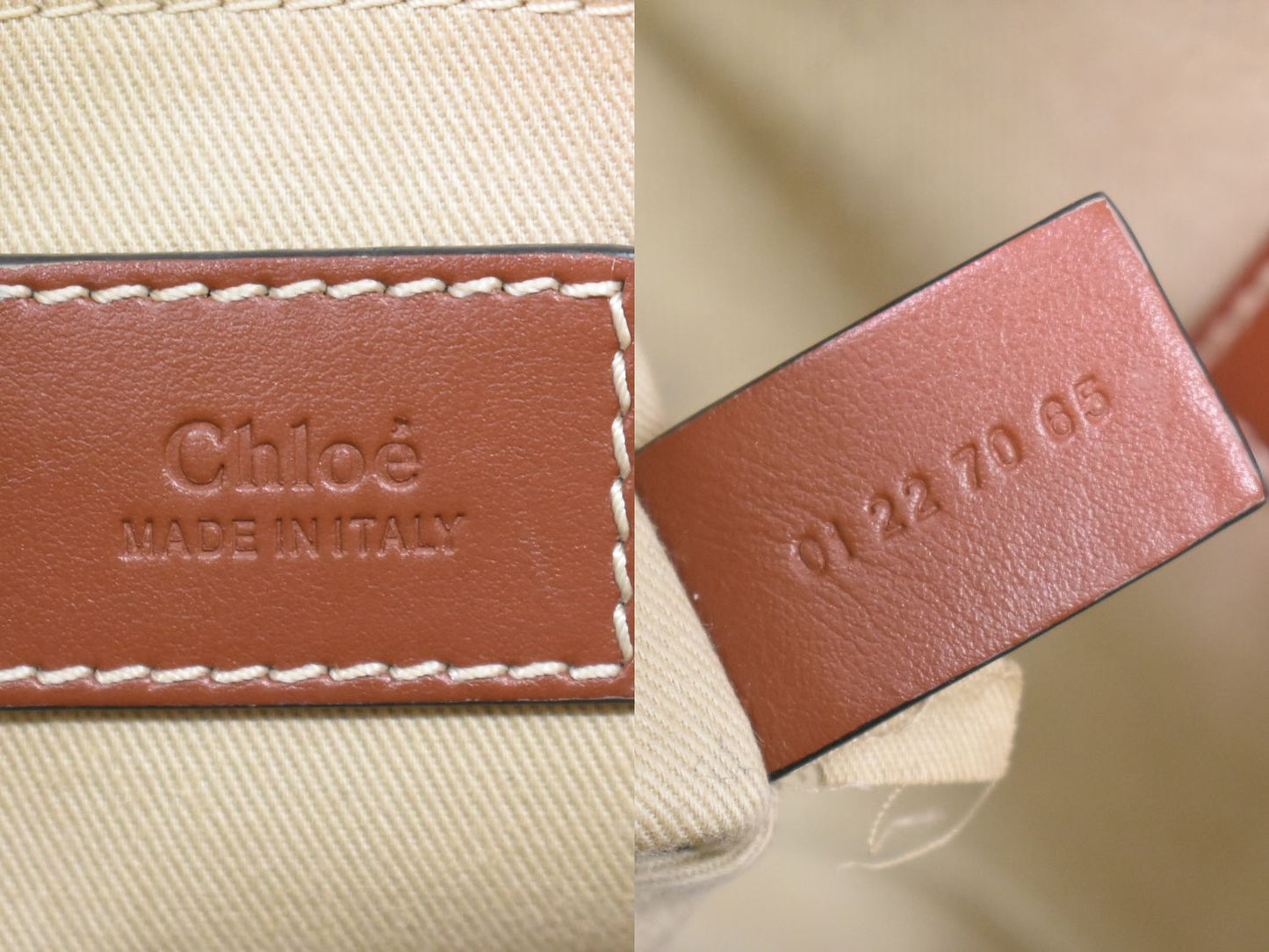 Chloe ウッディ スモール 2WAY ショルダーバッグ ベージュ ブラウン