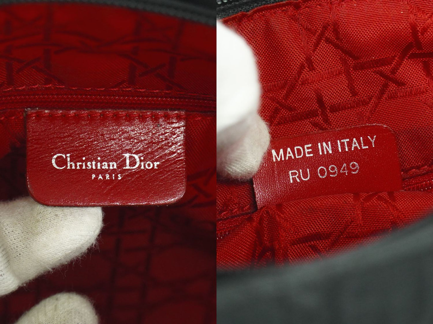 Christian Dior レディディオール ハンドバッグ ブラック