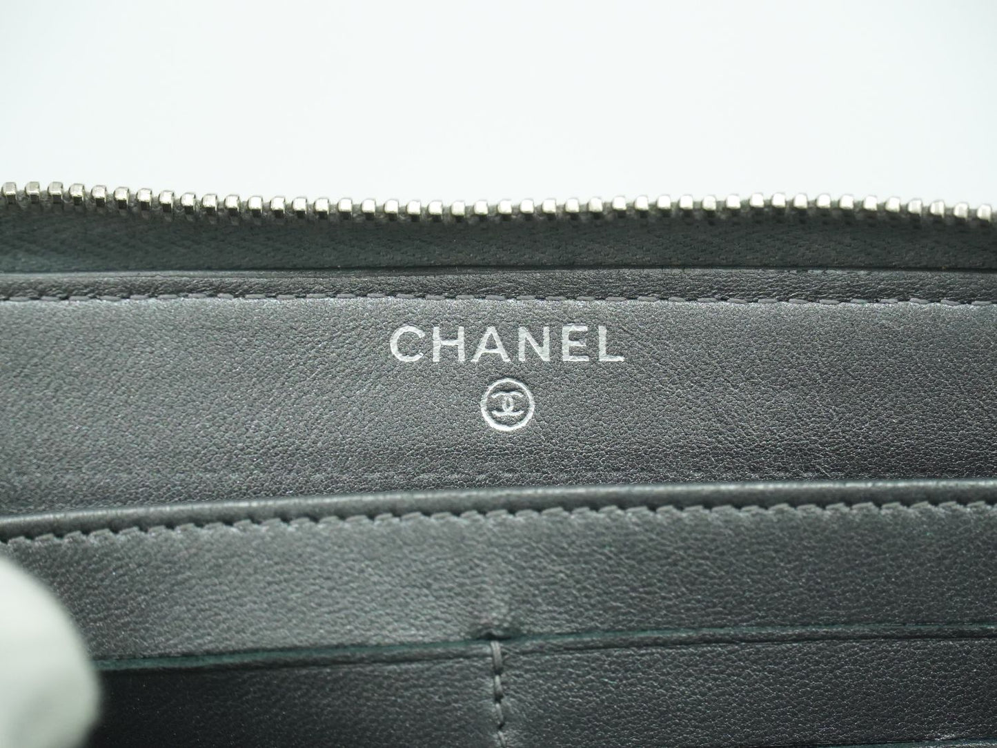 CHANEL マトラッセ ココマーク 長財布 グレー