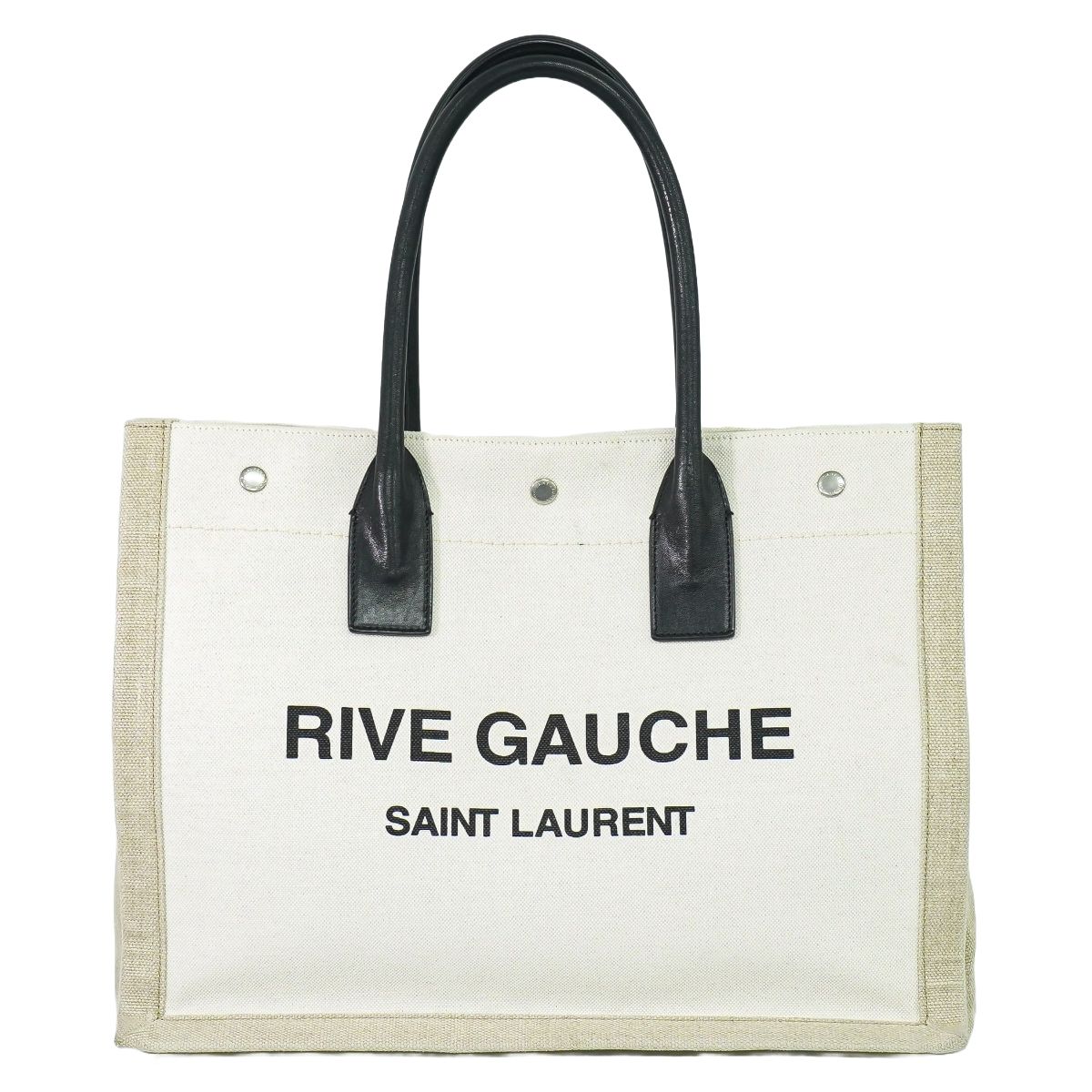 YVES SAINT LAURENT リヴ ゴージュ トートバッグ ホワイト ベージュ