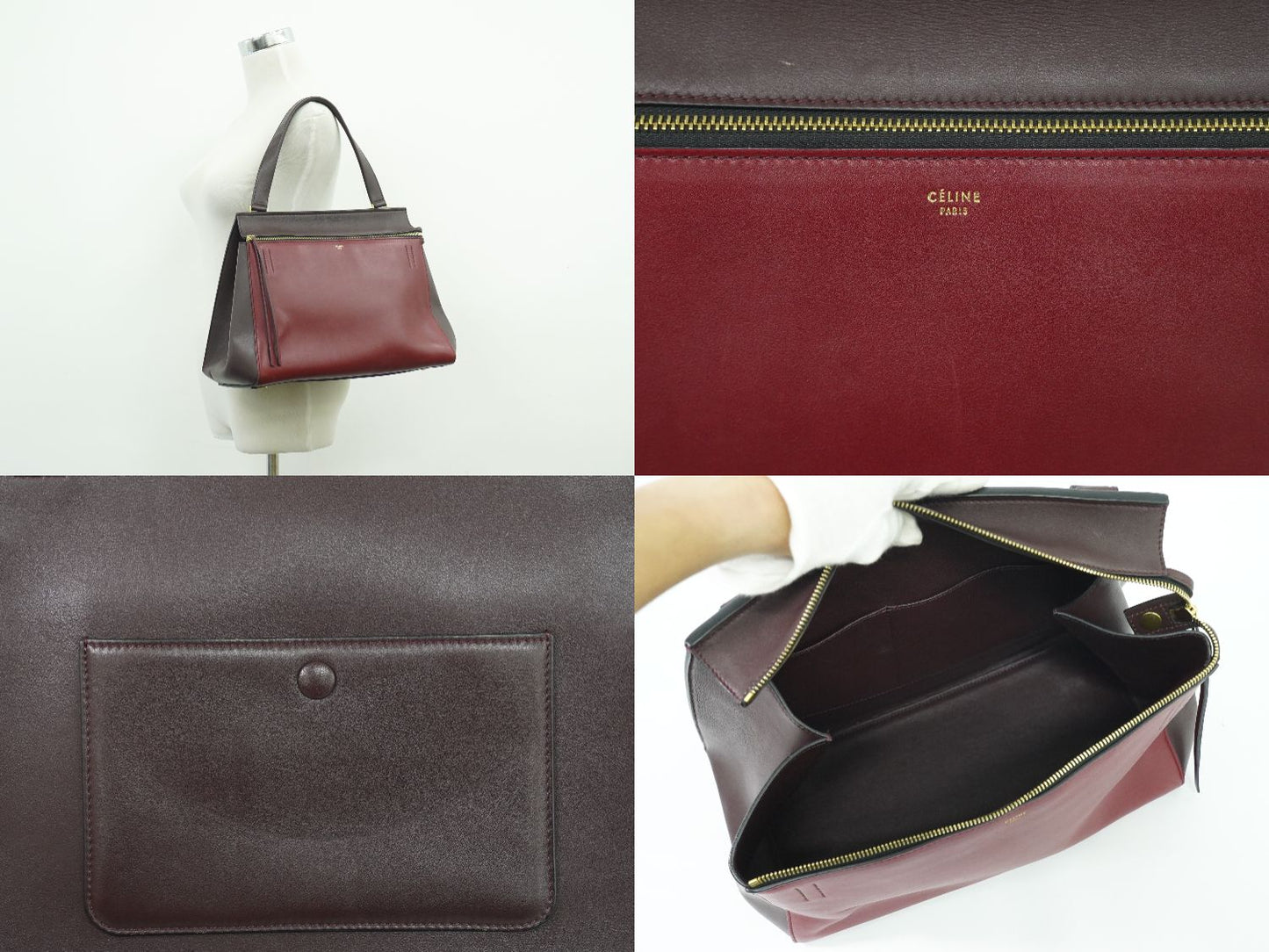 CELINE ハンドバッグ ボルドー