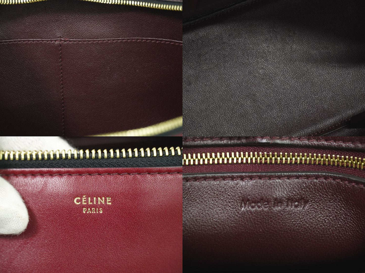 CELINE ハンドバッグ ボルドー