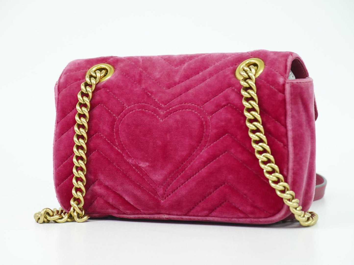 GUCCI GGマーモント ショルダーバッグ ピンク 446744
