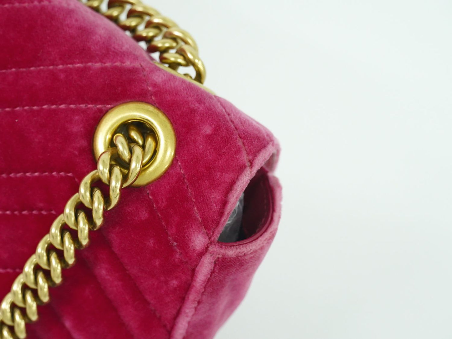 GUCCI GGマーモント ショルダーバッグ ピンク 446744