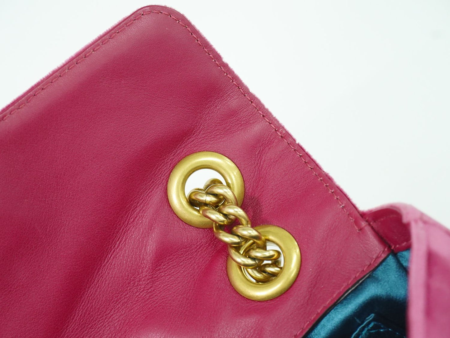 GUCCI GGマーモント ショルダーバッグ ピンク 446744