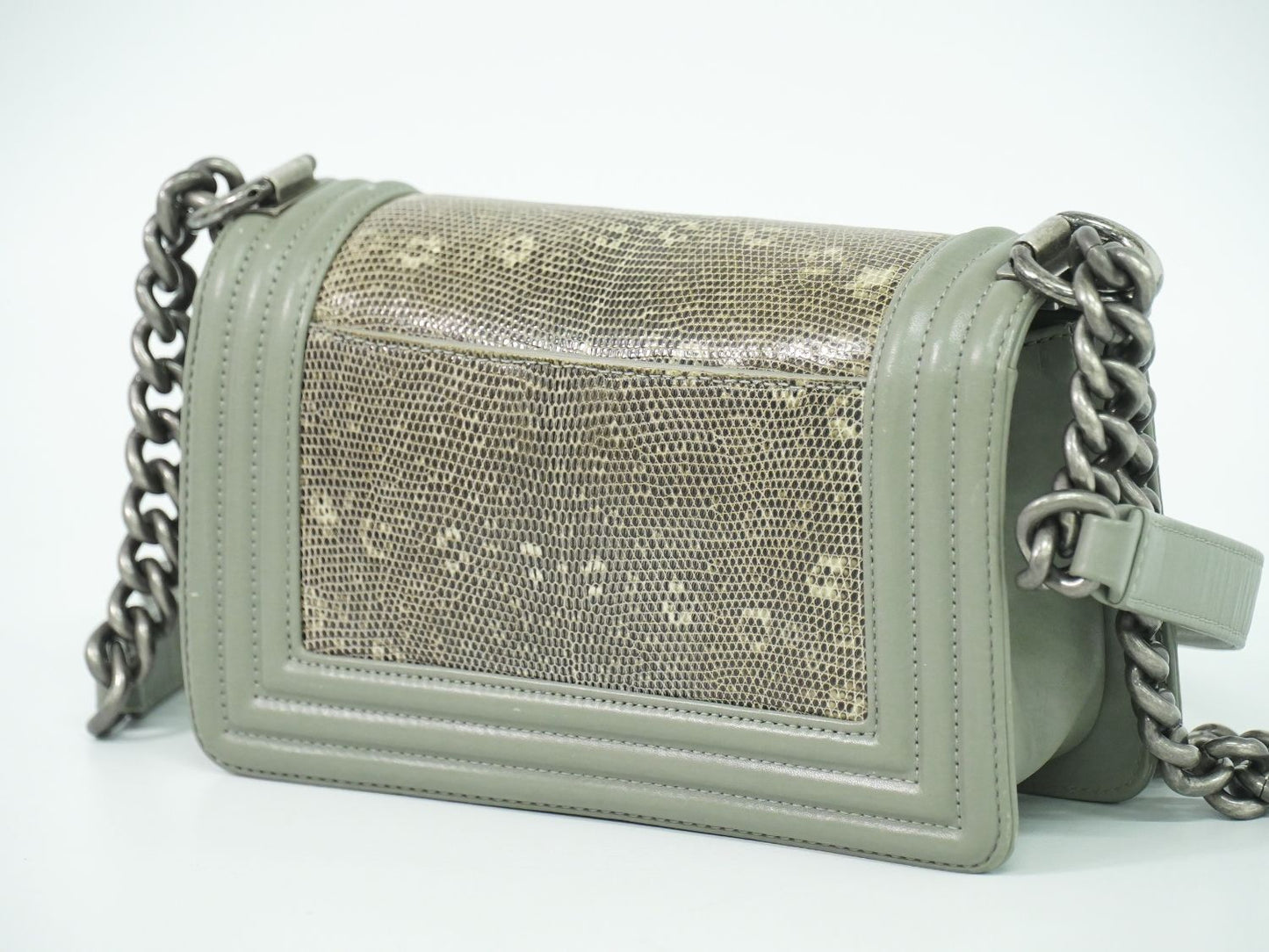 CHANEL ボーイシャネル ココマーク ショルダーバッグ グレー