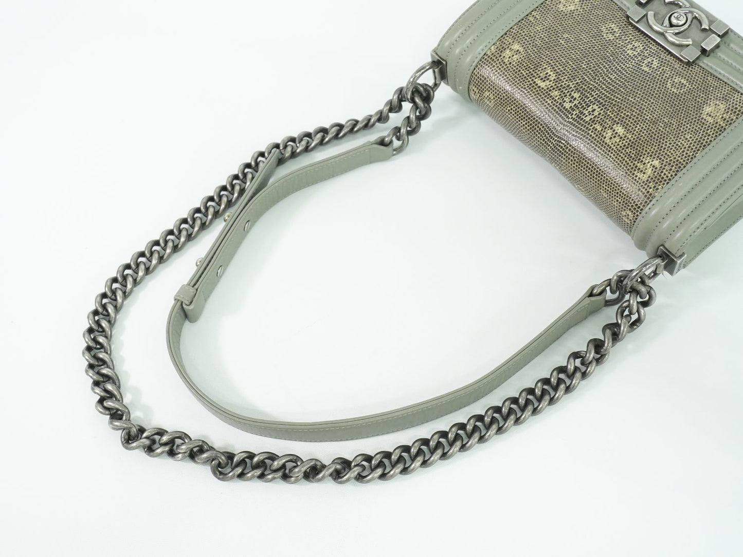 CHANEL ボーイシャネル ココマーク ショルダーバッグ グレー