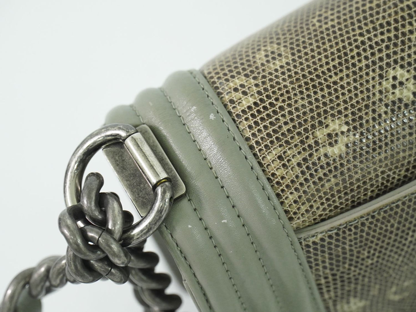 CHANEL ボーイシャネル ココマーク ショルダーバッグ グレー