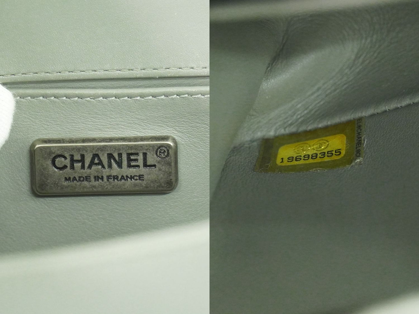 CHANEL ボーイシャネル ココマーク ショルダーバッグ グレー