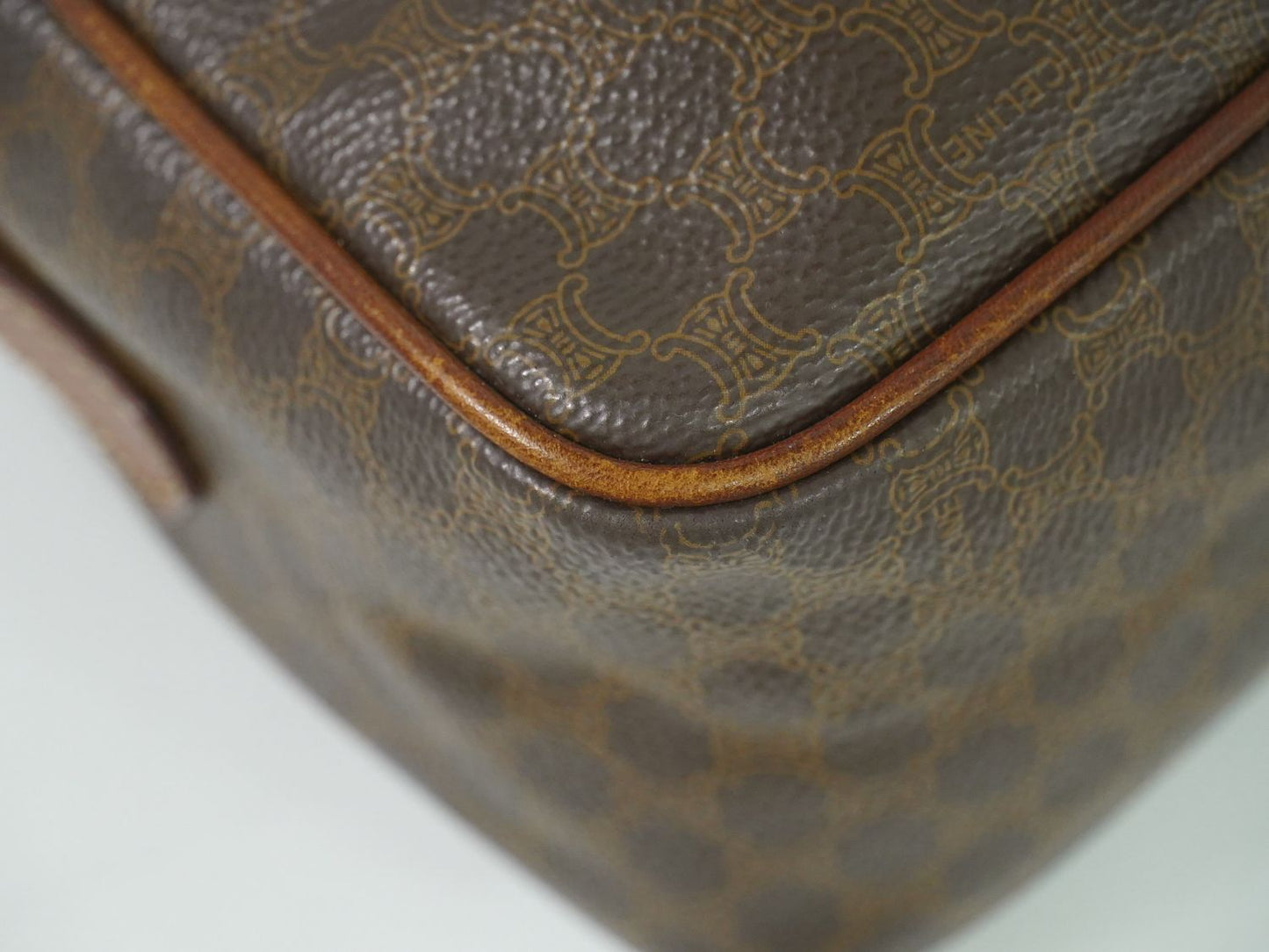 CELINE マカダム 2WAY ショルダーバッグ ブラウン